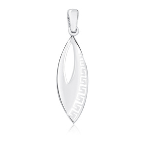 Silver (925) elegant pendant with Greek pattern