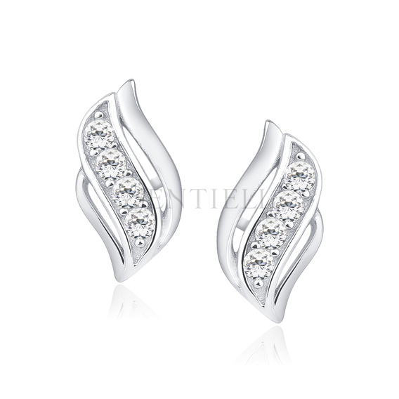 Silver (925) earrings with zirconia