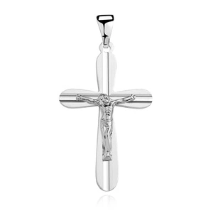 Silver (925) diamond cut pendant cross