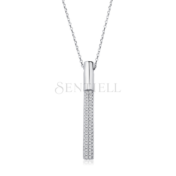 Silver (925) necklace with zirconia