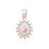 18K Rose gold (e-coating) \ Morganite || White