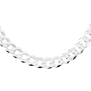 Silver (925) diamond-cut chain - curb extra flat Ø 350