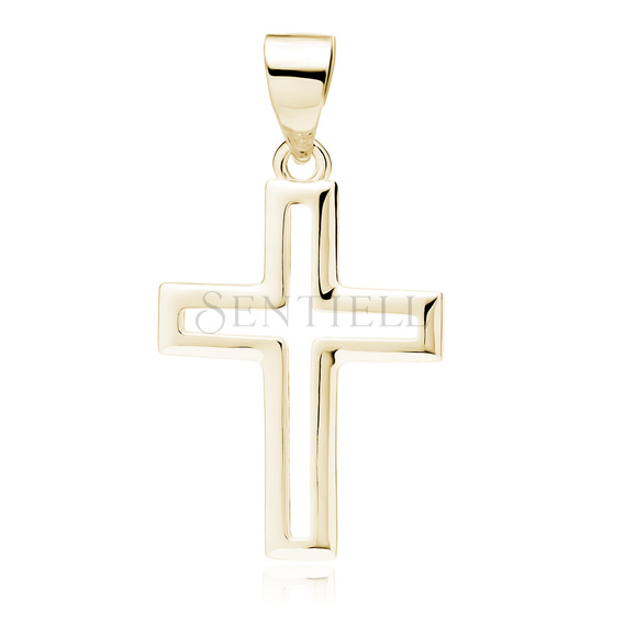 Silver (925) gold-plated pendant cross