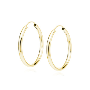 Silver (925) gold-plated earrings hoop