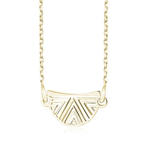 Silver (925) necklace with open-work pendant - gold-plated