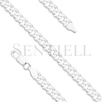 Silver (925) diamond-cut chain - curb extra flat Ø 160