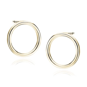 Silver (925) gold-plated earrings - circles