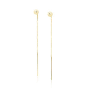 Silver (925) gold-plated earrings - sphere