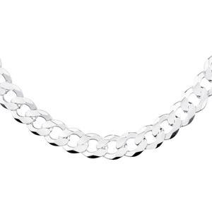 Silver (925) diamond-cut chain - curb extra flat Ø 350