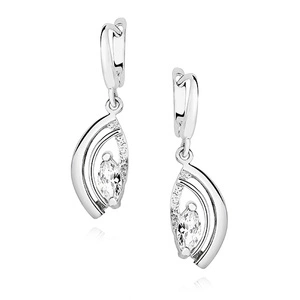 Silver (925) Earrings with white zirconia