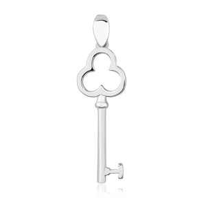 Silver (925) pendant - Heart key