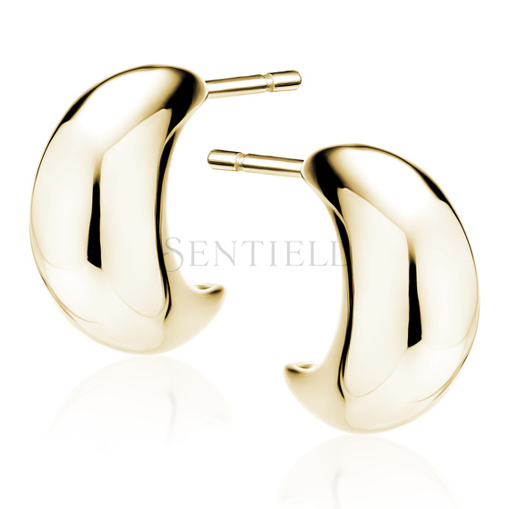 Silver (925) gold-plated earrings - crescent