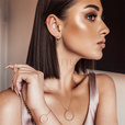 Silver (925) gold-plated earrings - circles of balls