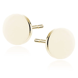 Silver (925) earrings - gold-plated circles